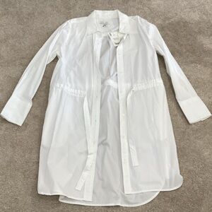 Elegant White Long Sleeve Dress